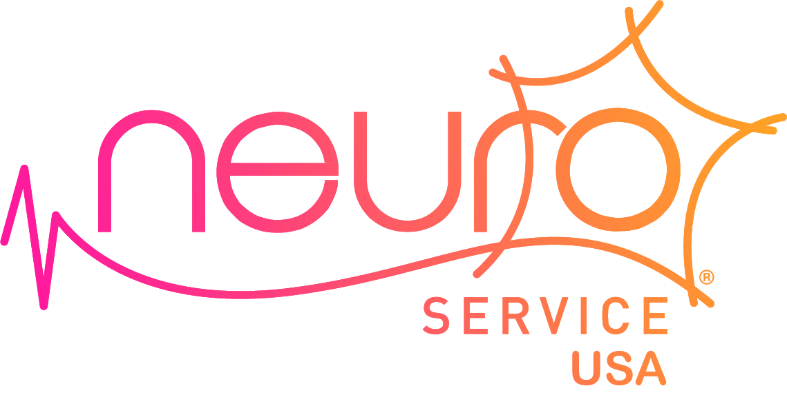 Neuroservice USA logo with NSA colors