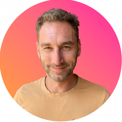 Man with gradient background