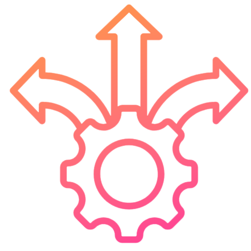 A wheel and arrows illustration